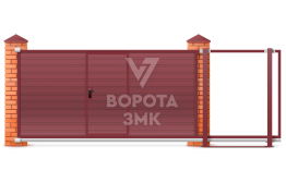 Ворота откатные из сэндвич панелей 2200×2500 ЗМК-7837