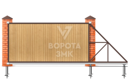 Ворота сдвижные 2000×2100 на дачу ЗМК-7321