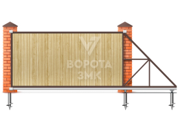 Автоматические ворота для забора с дистанционным управлением 2100×3000 ЗМК-7293